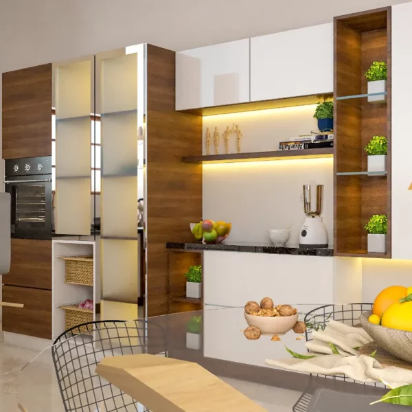 crockery unit rendered.